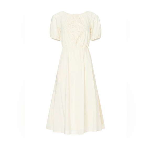 Pamela Love x RTR | Cream Embroidered Midi Dress size M - Picture 5 of 5